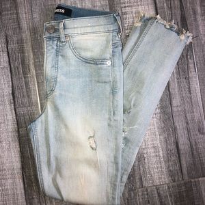 Express Denim Perfect Ankle High Rose Jeans